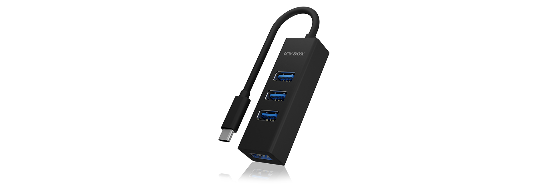 ICY BOX IB-HUB1419-C3 USB 3.2 Gen 1 (3.1 Gen 1) Type-C 5000 Mbit/s Black – image 4
