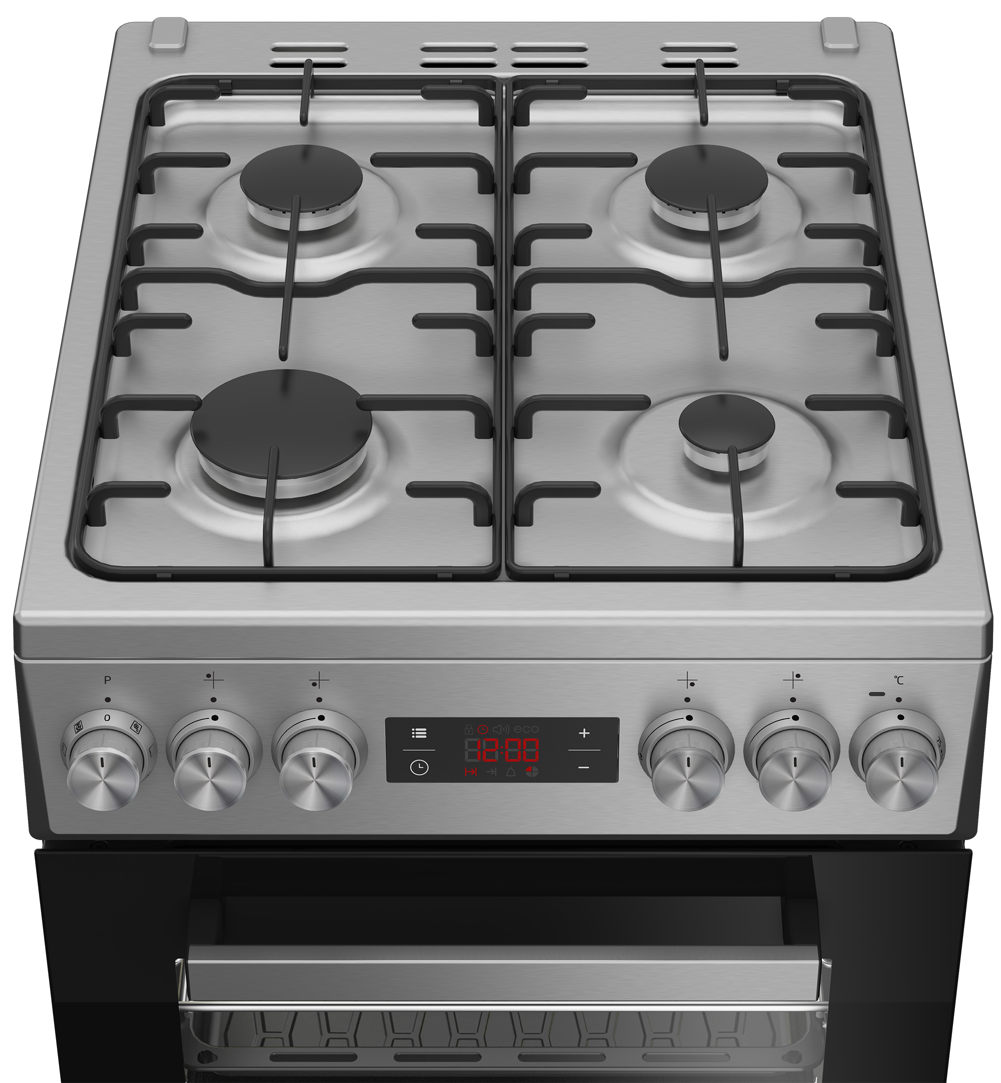 Beko FSM52321DXDT cooker Freestanding cooker Electric Gas Stainless steel, Black – image 3
