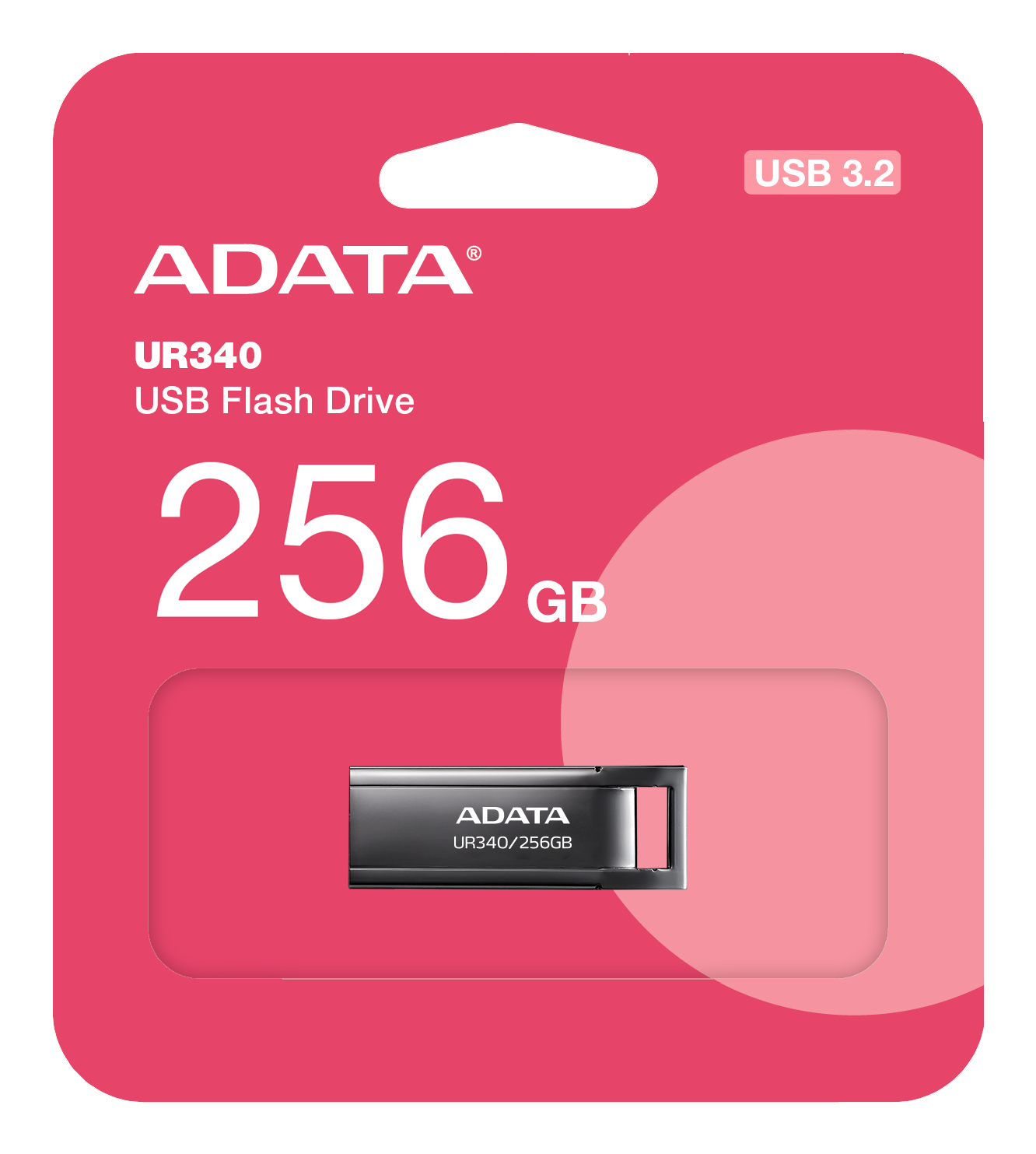 Memoria USB ADATA UR340 - 256GB - USB 3.2 - Negro - AROY-UR340-256GBK