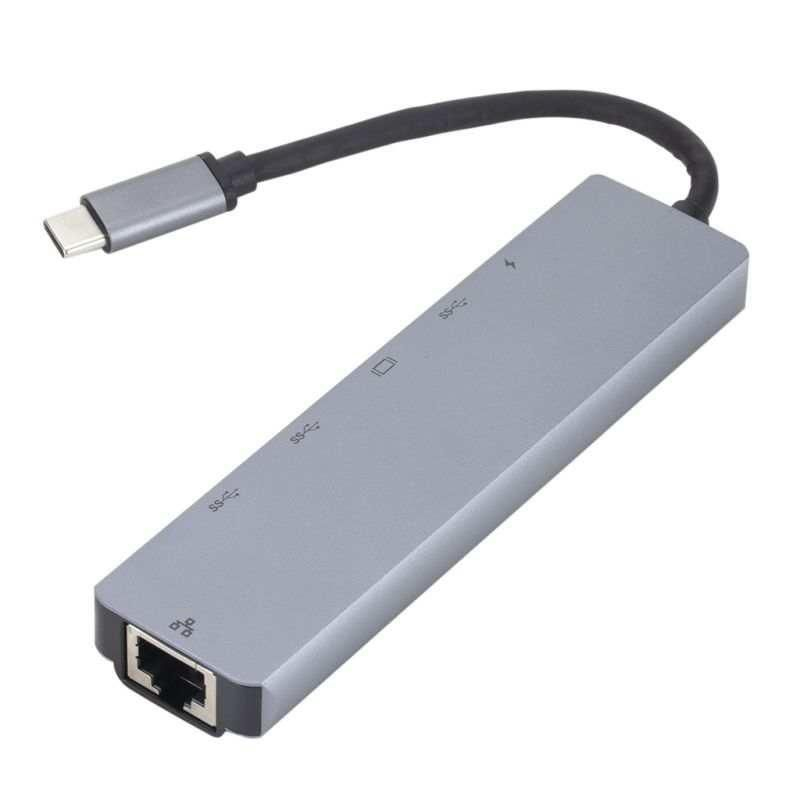 eSTUFF W126094045 laptop dock/port replicator USB Type-C Aluminium, Black – image 6