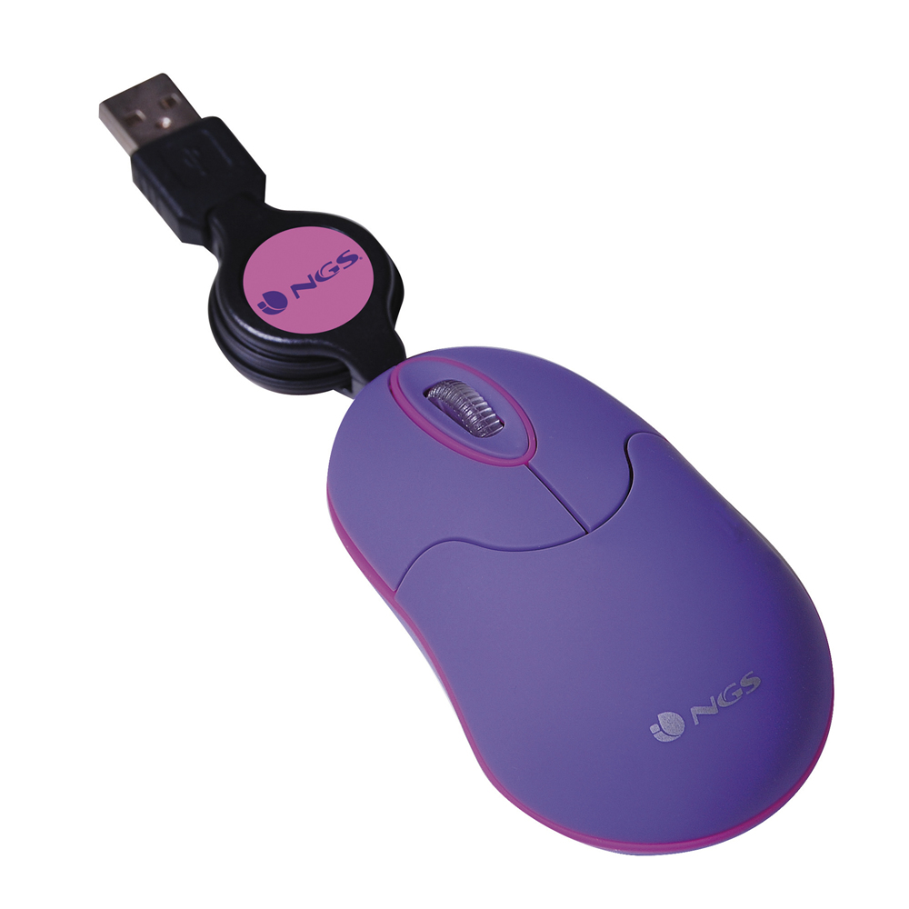 NGS INPURPLE mouse Travel Ambidextrous USB Type-A Optical 1000 DPI