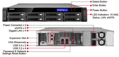 QNAP TS-EC879U-RP-E10G NAS/storage server Rack (2U) Intel® Xeon® E3 Family E3-1225 – image 8