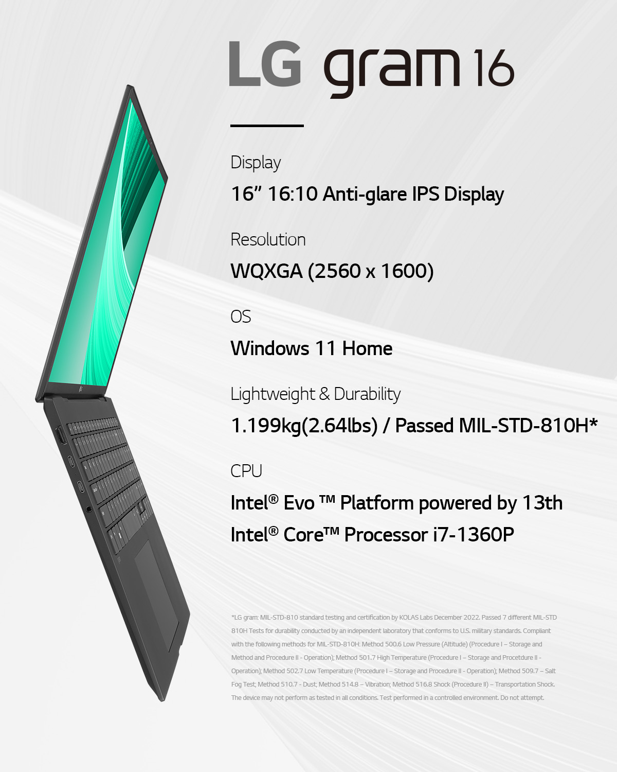 LG Gram 16Z90R-K.AA78A1 laptop Intel® Core™ i7 i7-1360P – image 2