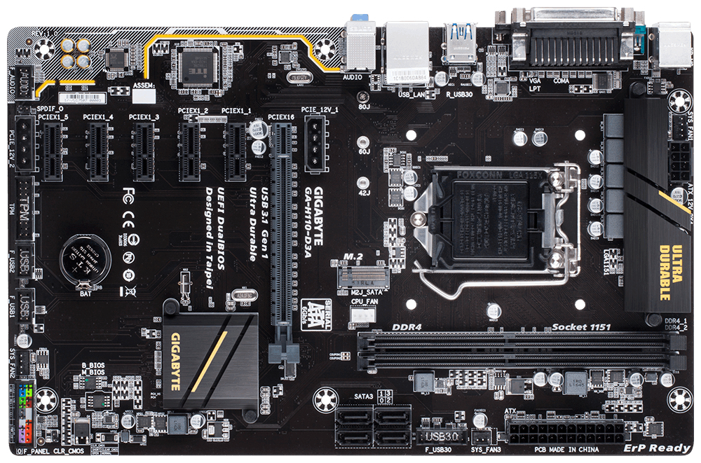 GIGABYTE H110-D3A H110 Express LGA 1151 (Socket H4) ATX – image 2