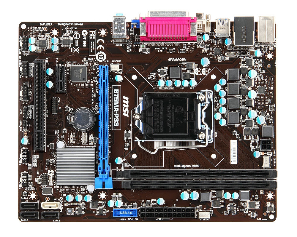 MSI B75MA-P33 motherboard Intel B75 LGA 1155 (Socket H2) micro ATX – image 2