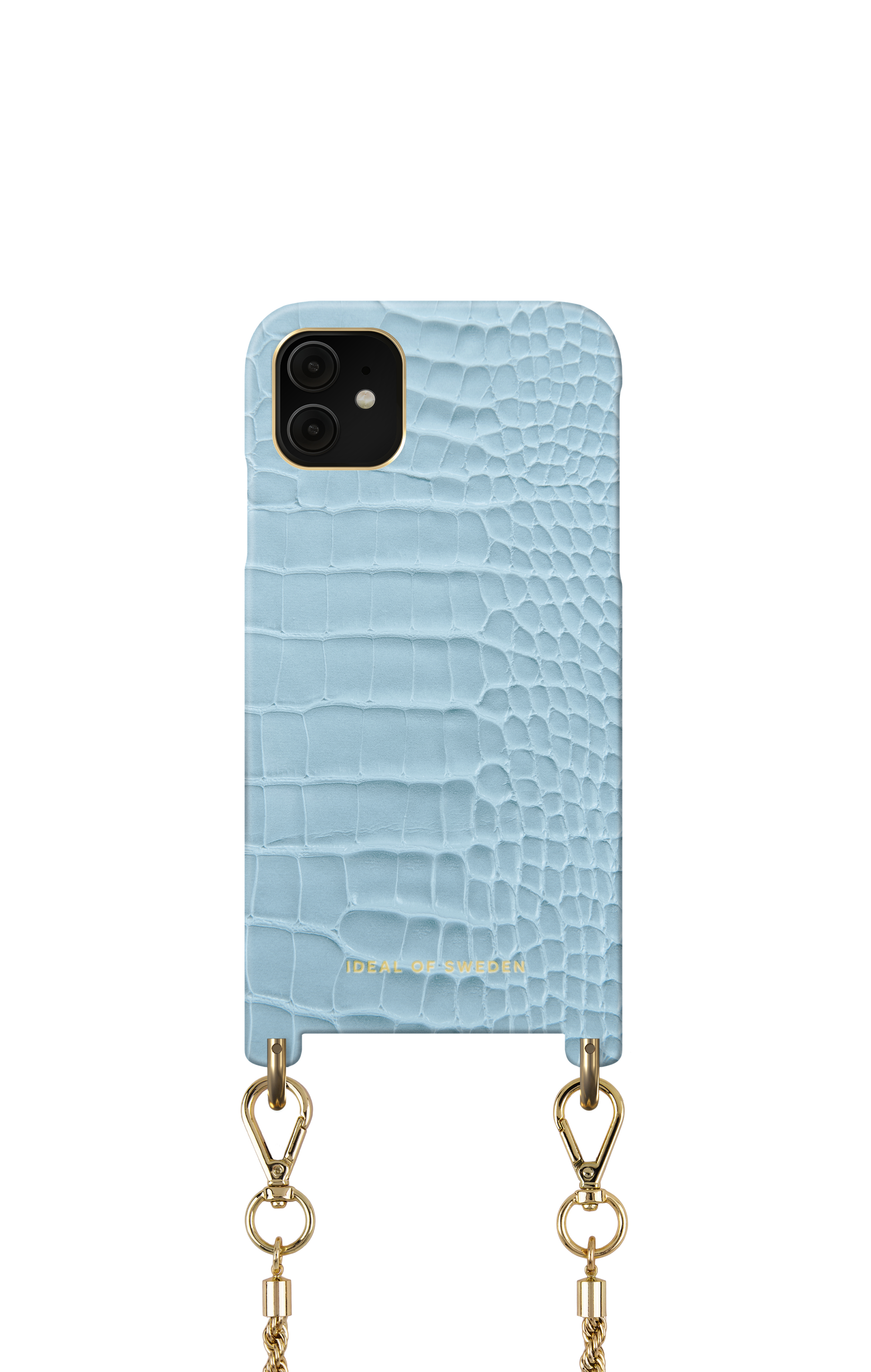 iDeal of Sweden Atelier Necklace iPhone 11/XR Sky Blue Croco – image 3