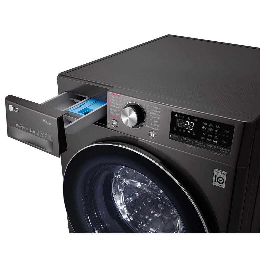 LG F4V9BCP2EE washer dryer Freestanding Front-load Black – image 4