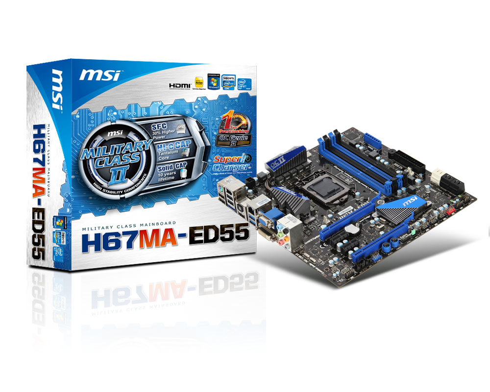 MSI H67MA-ED55 LGA 1155 (Socket H2) micro ATX – image 2