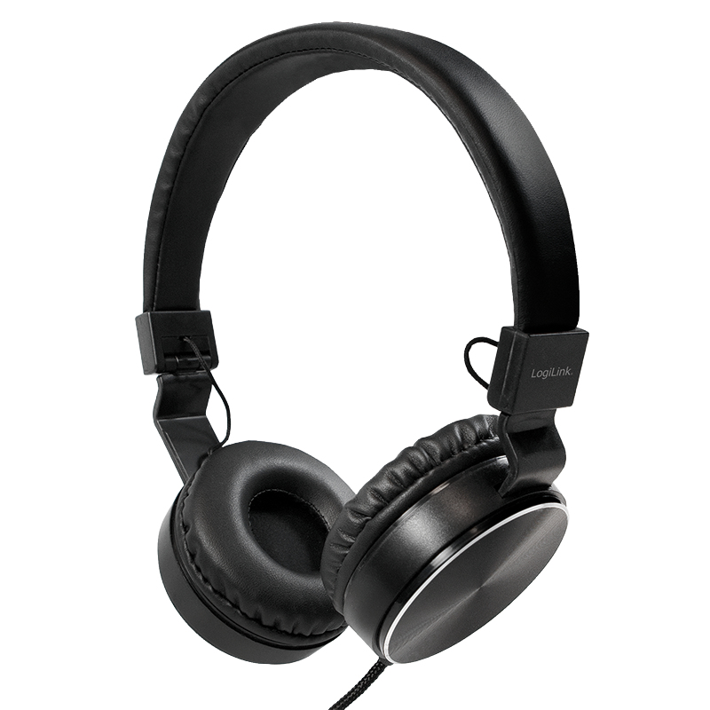 LogiLink HS0049BK headphones/headset Wired Head-band Calls/Music Black – image 1