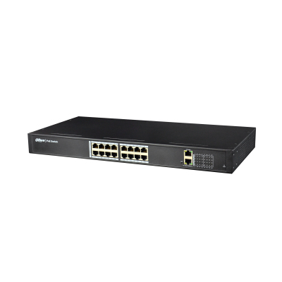 Dahua Technology PFS4018-16P-250 network switch Managed L2 Fast Ethernet (10/100) Power over Ethernet (PoE) Black
