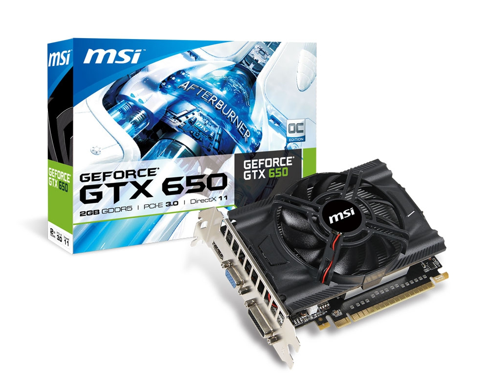 MSI V809-296R graphics card NVIDIA GeForce GTX 650