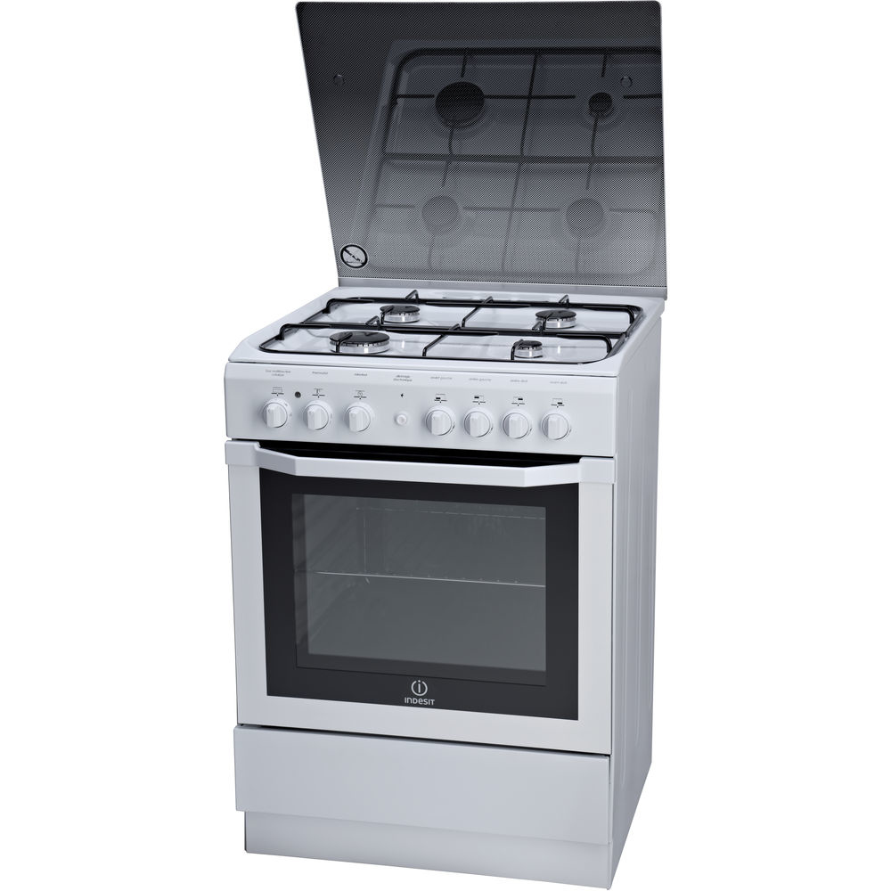Indesit I6G6C1AG(W)/FR cooker Freestanding cooker Electric Gas White – image 2