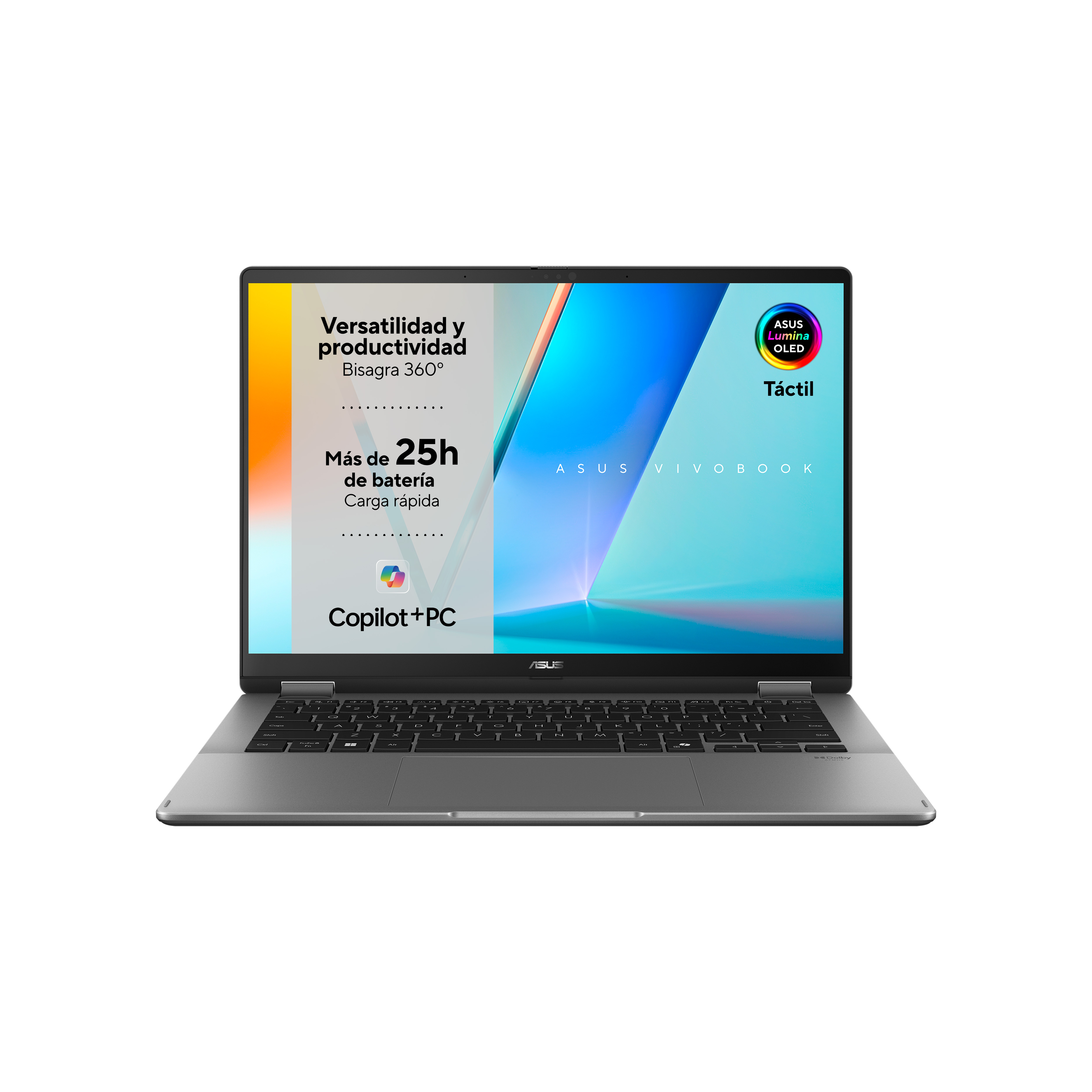 Asus - Convertible 2 en 1 ASUS Vivobook Flip TP3407SA-QL064W, Intel Core Ultra 7-258V, 32GB, 1TB SSD, 14', W11. - imagen 3