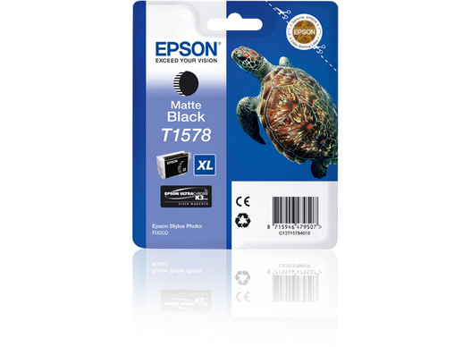 Epson T1578 - 25.9 ml - XL - matte black - original - blister - ink cartridge - for Stylus Photo R3000