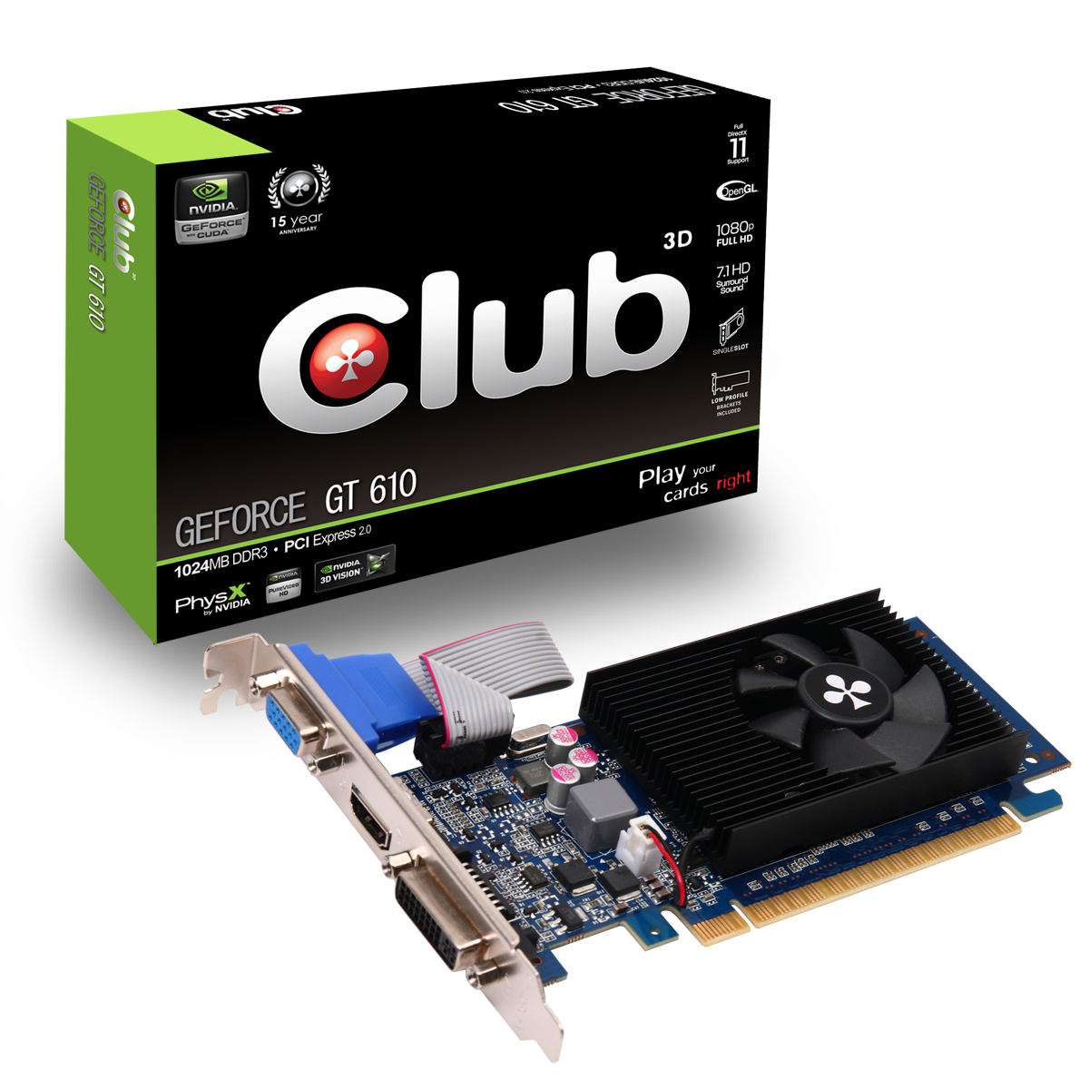 CLUB3D CGNX-G612 NVIDIA GeForce GT 610
