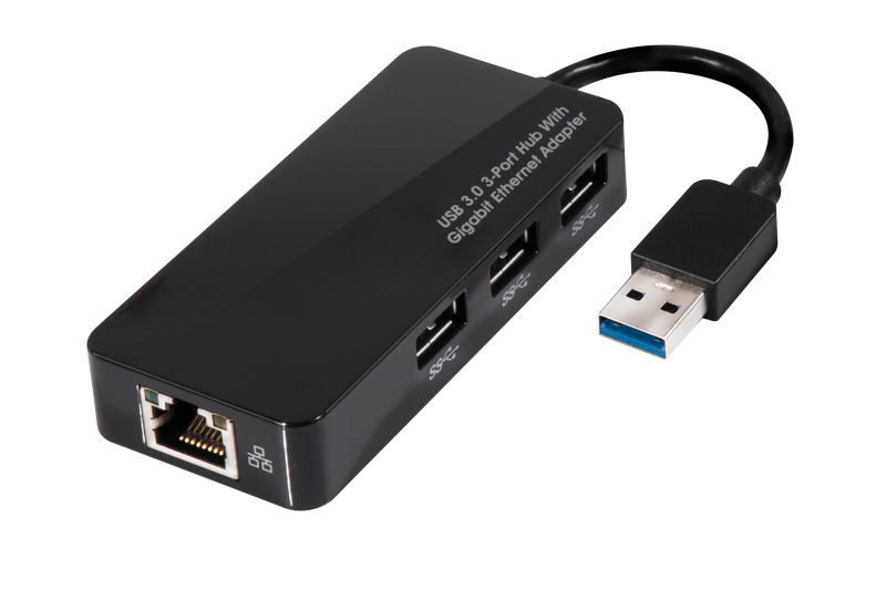 CLUB3D USB 3.0 Hub 3-Port with Gigabit Ethernet
