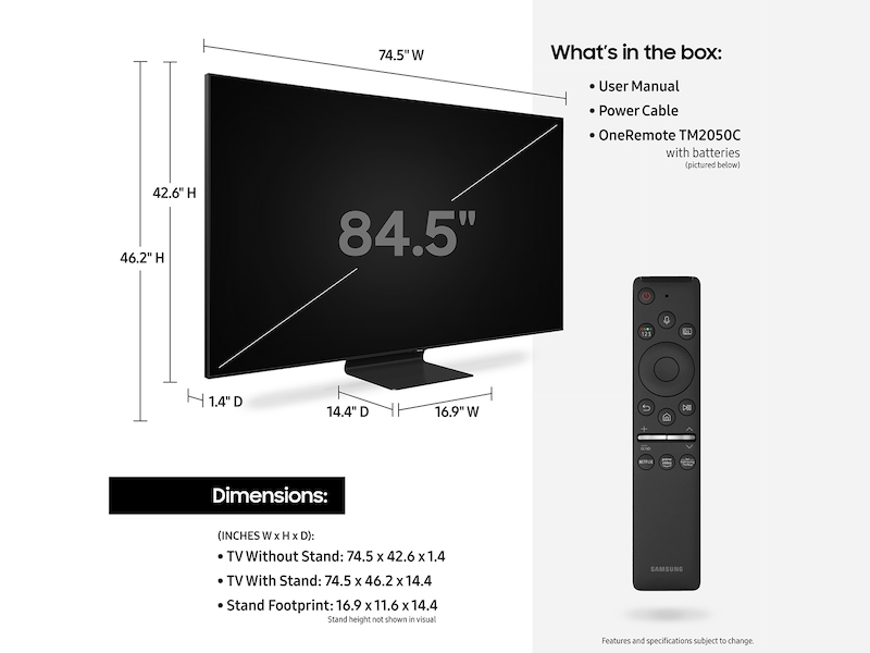 Samsung Q90T QN85Q90TAF 2.16 m (85") 4K Ultra HD Smart TV Wi-Fi Black – image 5