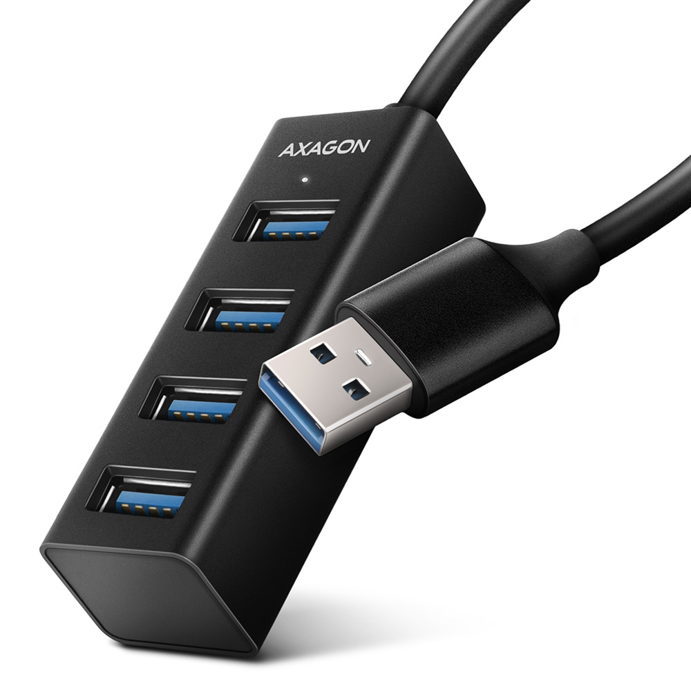 Axagon HUE-M1A 4x USB 3.2 Gen 1 MINI hub, metal – image 1