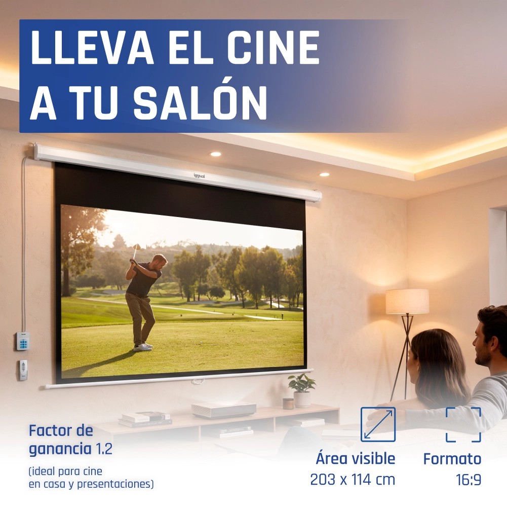 iggual PSIPS203 projection screen 2.34 m (92") 16:9 – image 2