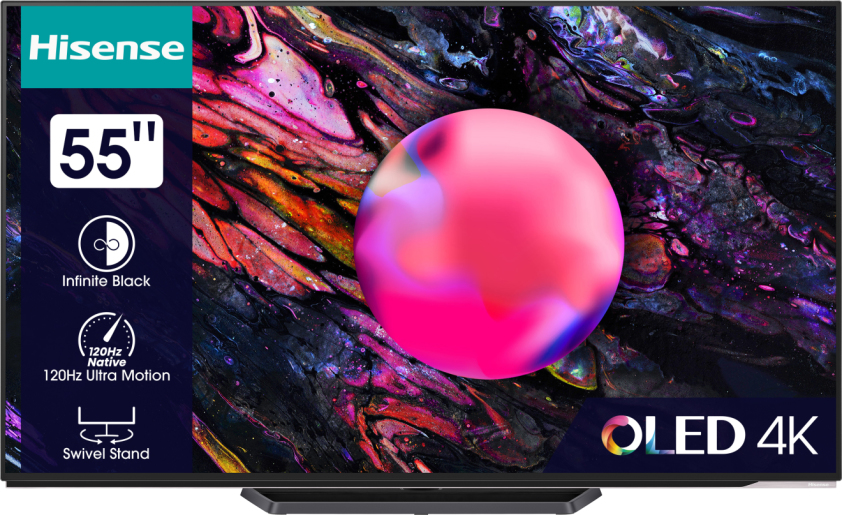 Hisense 55A85K 139.7 cm (55") 4K Ultra HD Smart TV Wi-Fi Black 900 cd/m²