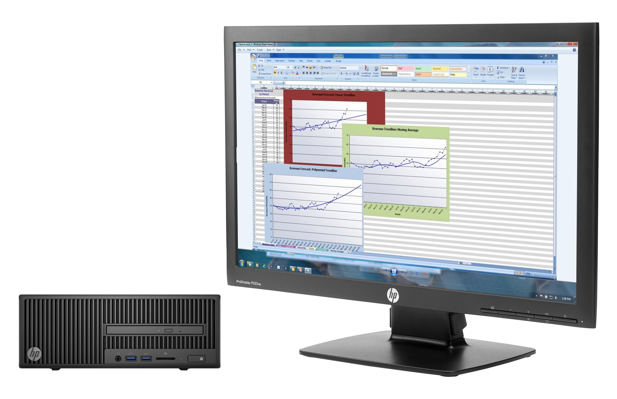 HP 280 G2 SFF + ProDisplay P222va – image 1