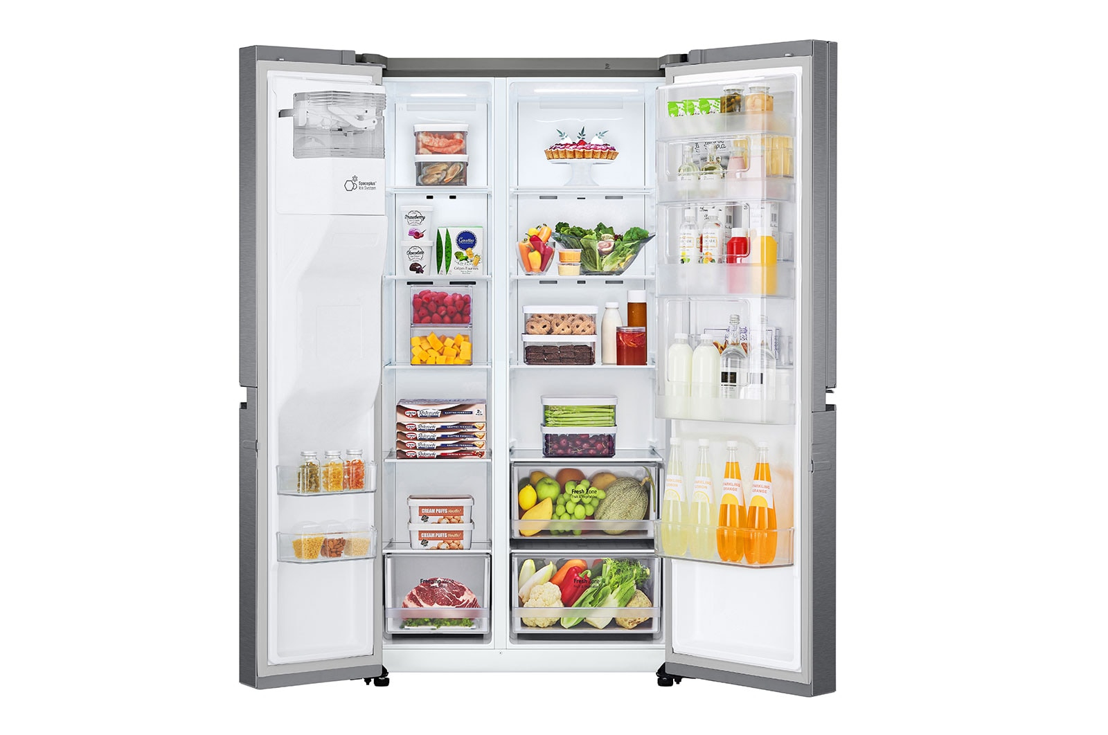 LG GSJV30DSXF side-by-side refrigerator Freestanding – image 4