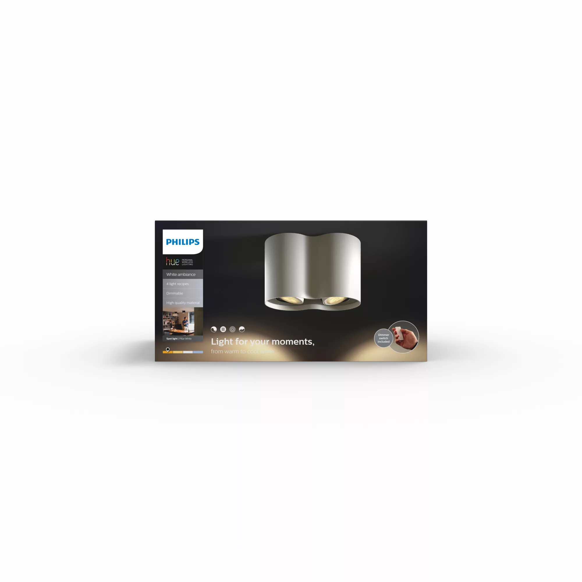 Philips by Signify Philips Hue White ambience Pillar double spotlight – image 3