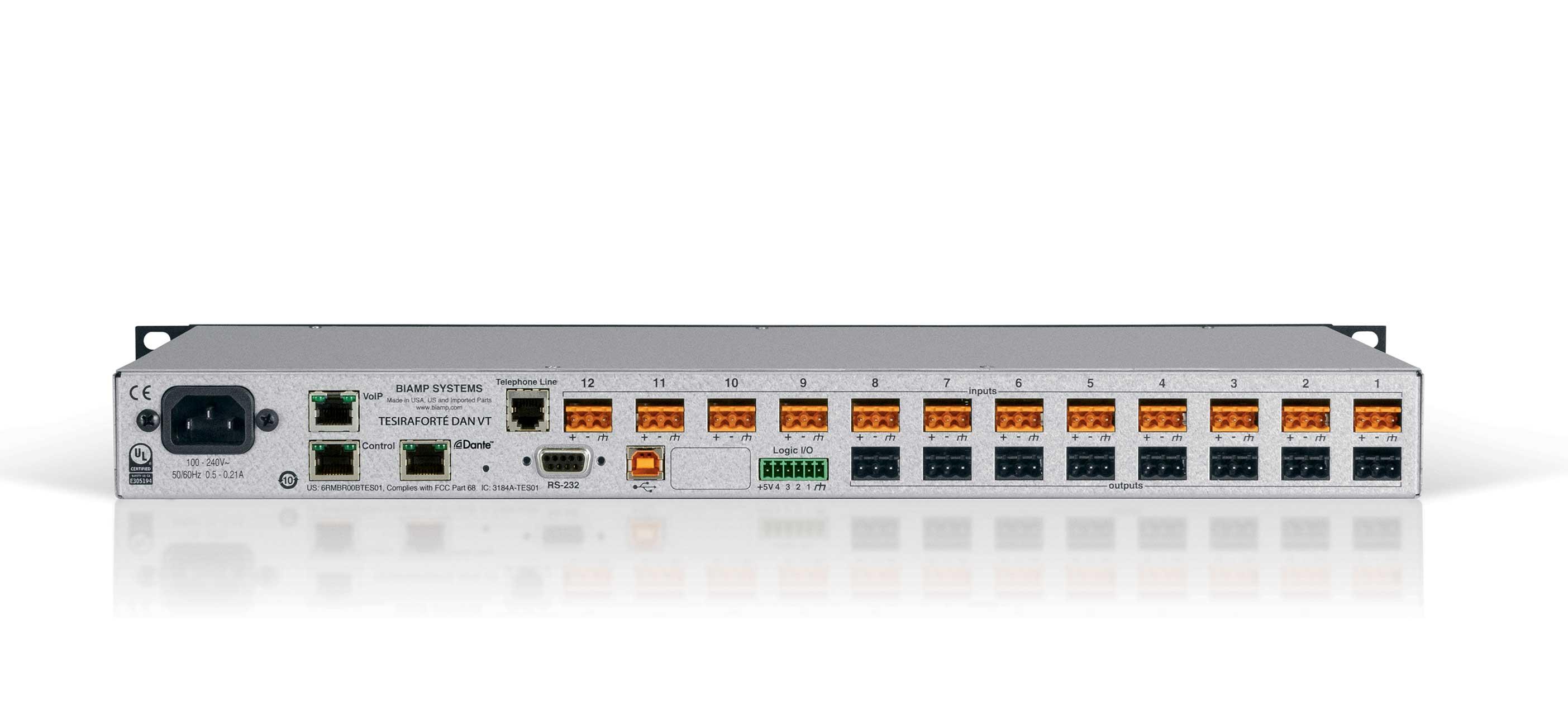 صورة Biamp Tesira FORTÉ DAN VT 1U Rack Mountable DSP