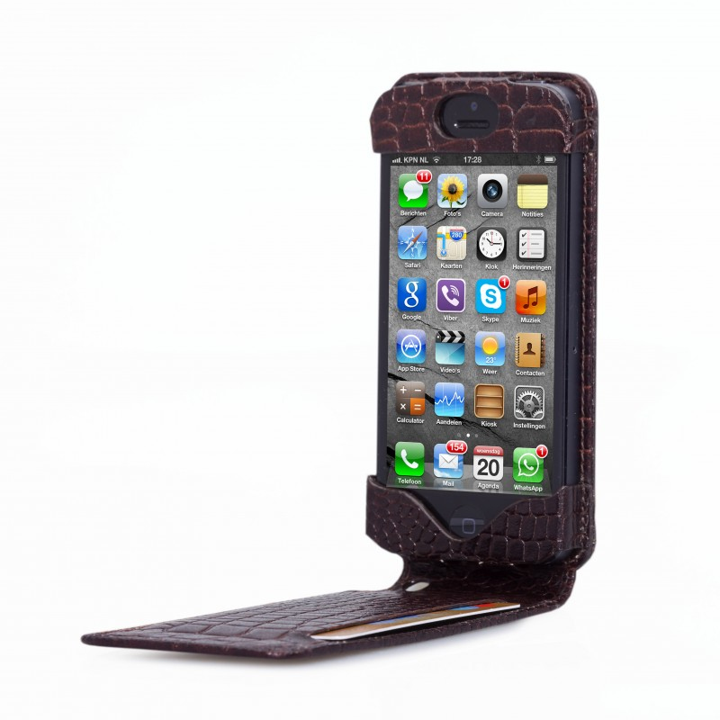 dbramante1928 flip-down case for iPhone 5 - Crocodile brown