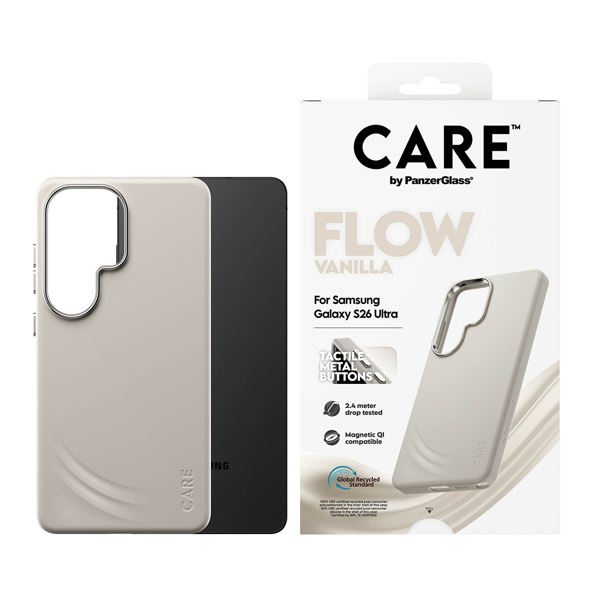 PanzerGlass CARE™ by PanzerGlass® Flow Case Vanilla w. Qi Samsung Galaxy S26 Ultra – image 2