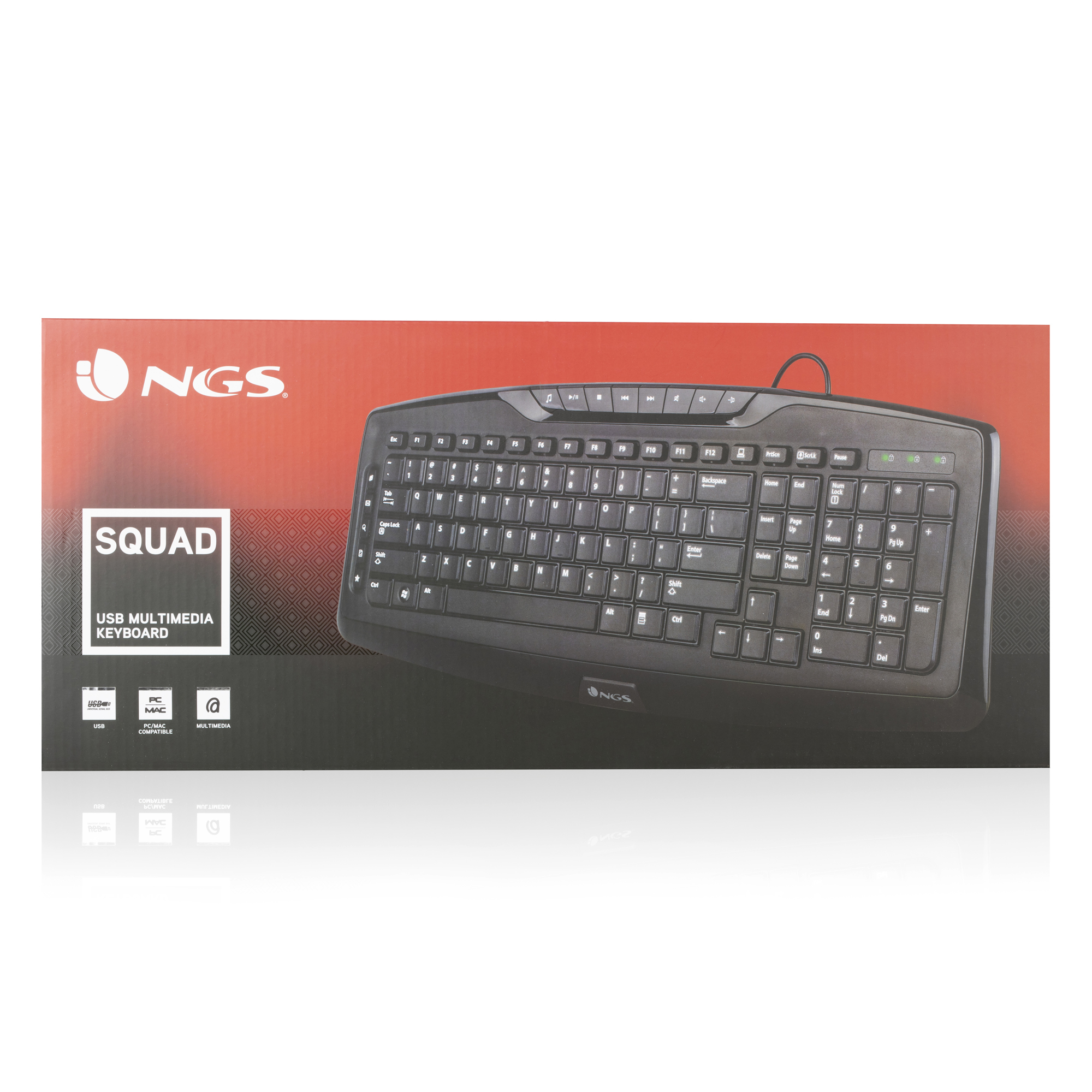 NGS Squad keyboard Office USB QWERTY Spanish Black – image 3
