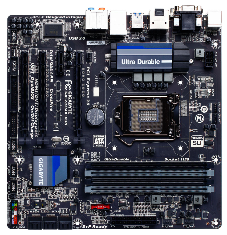 GIGABYTE GA-Z87MX-D3H motherboard Intel® Z87 LGA 1150 (Socket H3) micro ATX – image 2