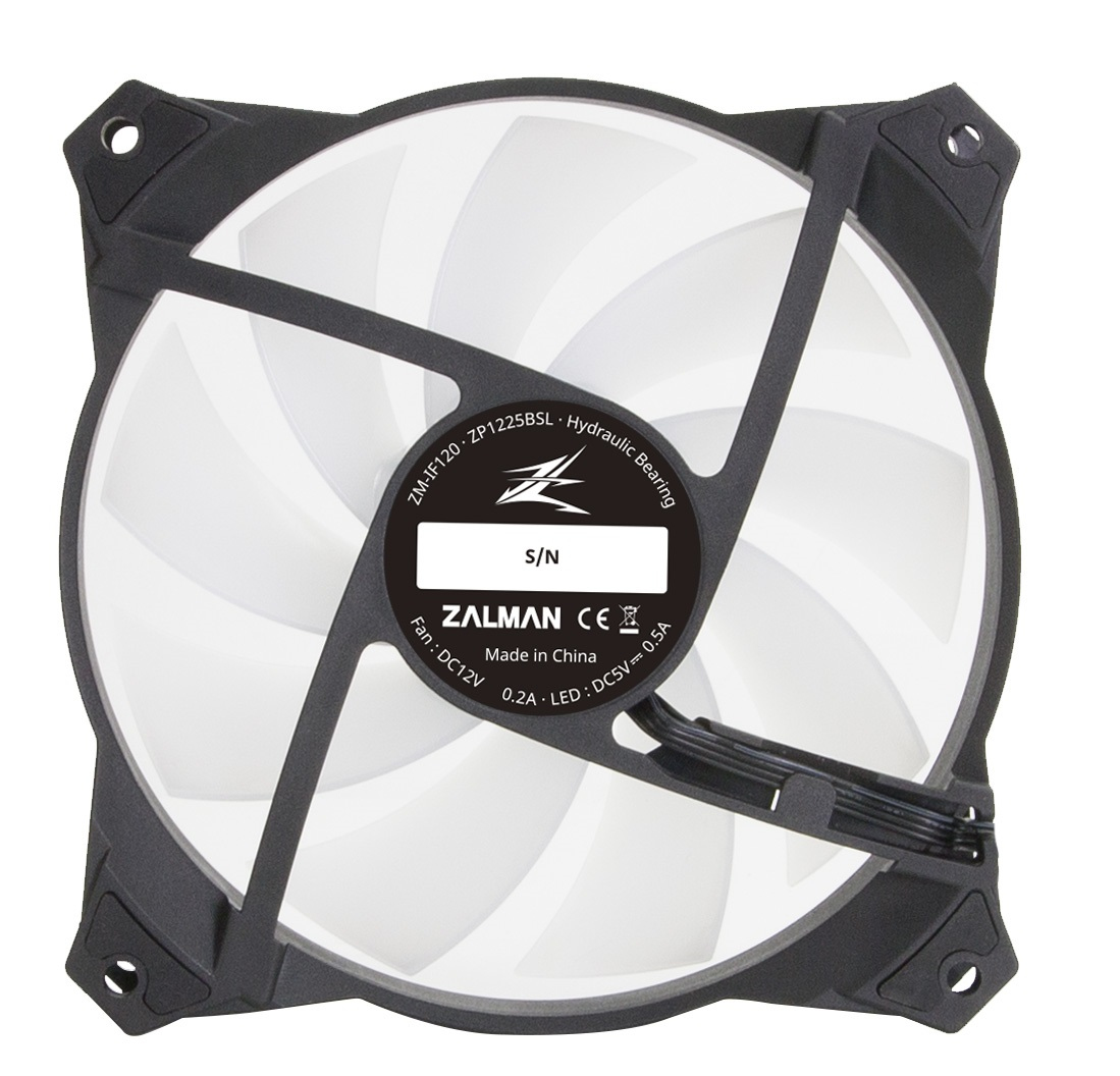 Zalman ZM-IF120 3pack+ ZM-4PALC controller 120mm Milky White aRGB Fan infinity effect – image 8