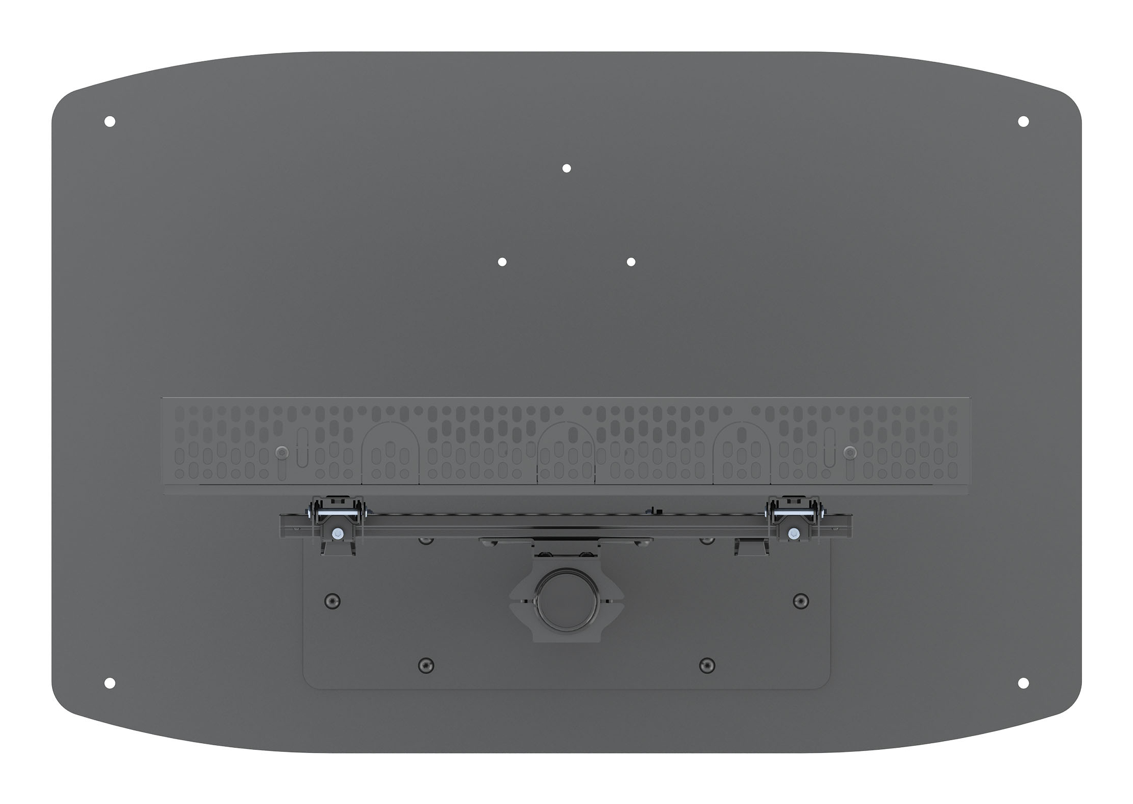 صورة حامل أرضي Multibrackets M Pro Series 49" بعمود واحد - فولاذ أسود