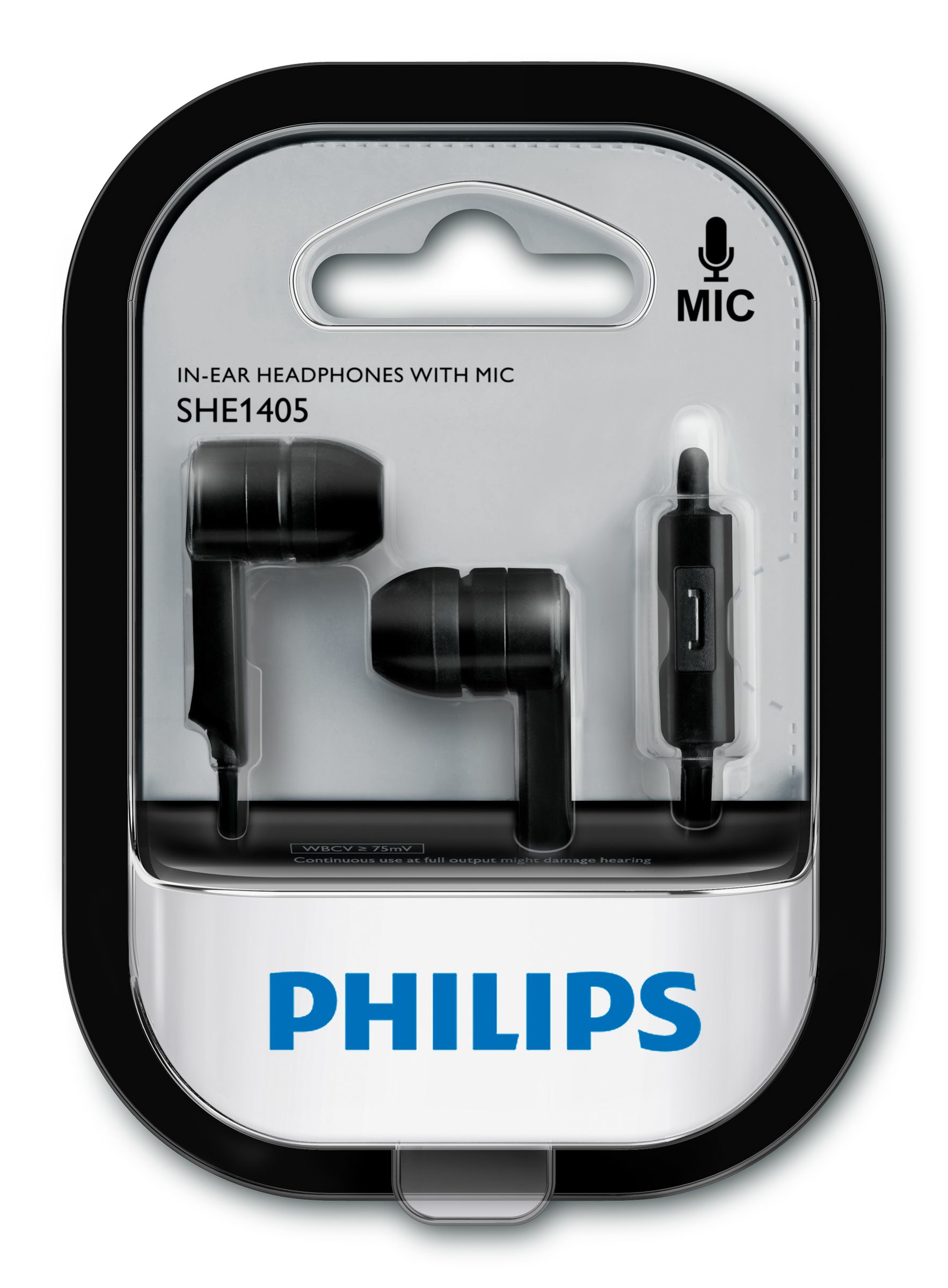 Philips SHE1405BK/94 headphones/headset Wired In-ear Black – image 2