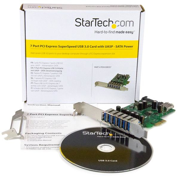 StarTech.com 7-Port PCI Express USB 3.0 Card - 5Gbps - Standard and Low-Profile Design - TAA – image 5
