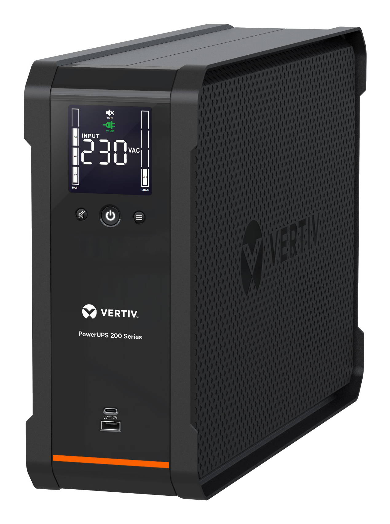 Vertiv PowerUPS 200 Line Interactive PSA6-1600IT-SCH, 1600VA/1000W, AVR, USB Charging, Color LCD, User-Replaceable Battery, 6 Schuko Outlets, Three-Year Warrant – image 3