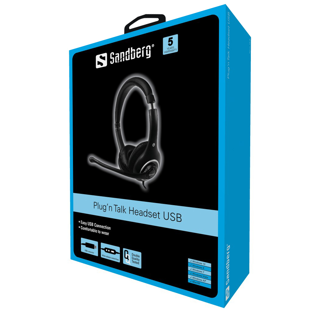 Sandberg Plug'n Talk Headset USB Black – image 2