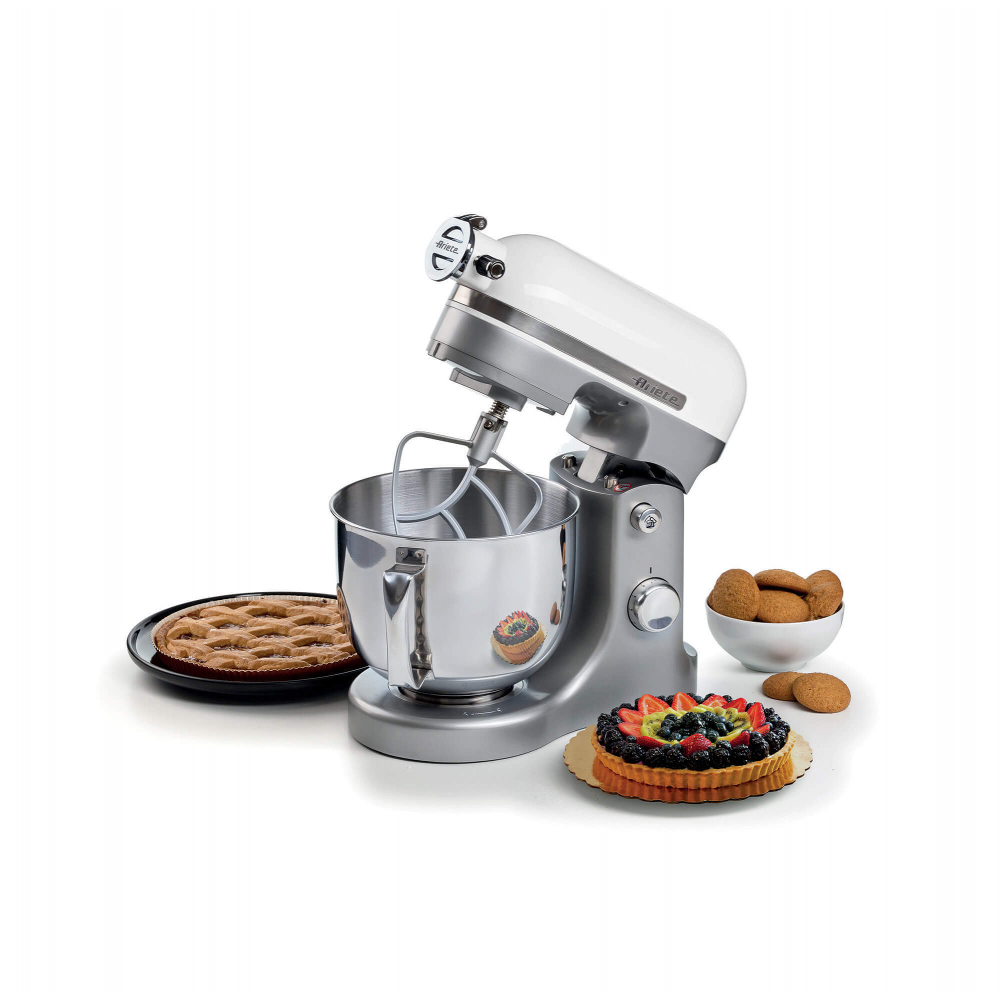 Ariete 1589 Moderna Planetary, 1600 Watt, 11 speeds, 5.5 Liters, 3 accessories for kneading, mixing and whipping. White – image 3