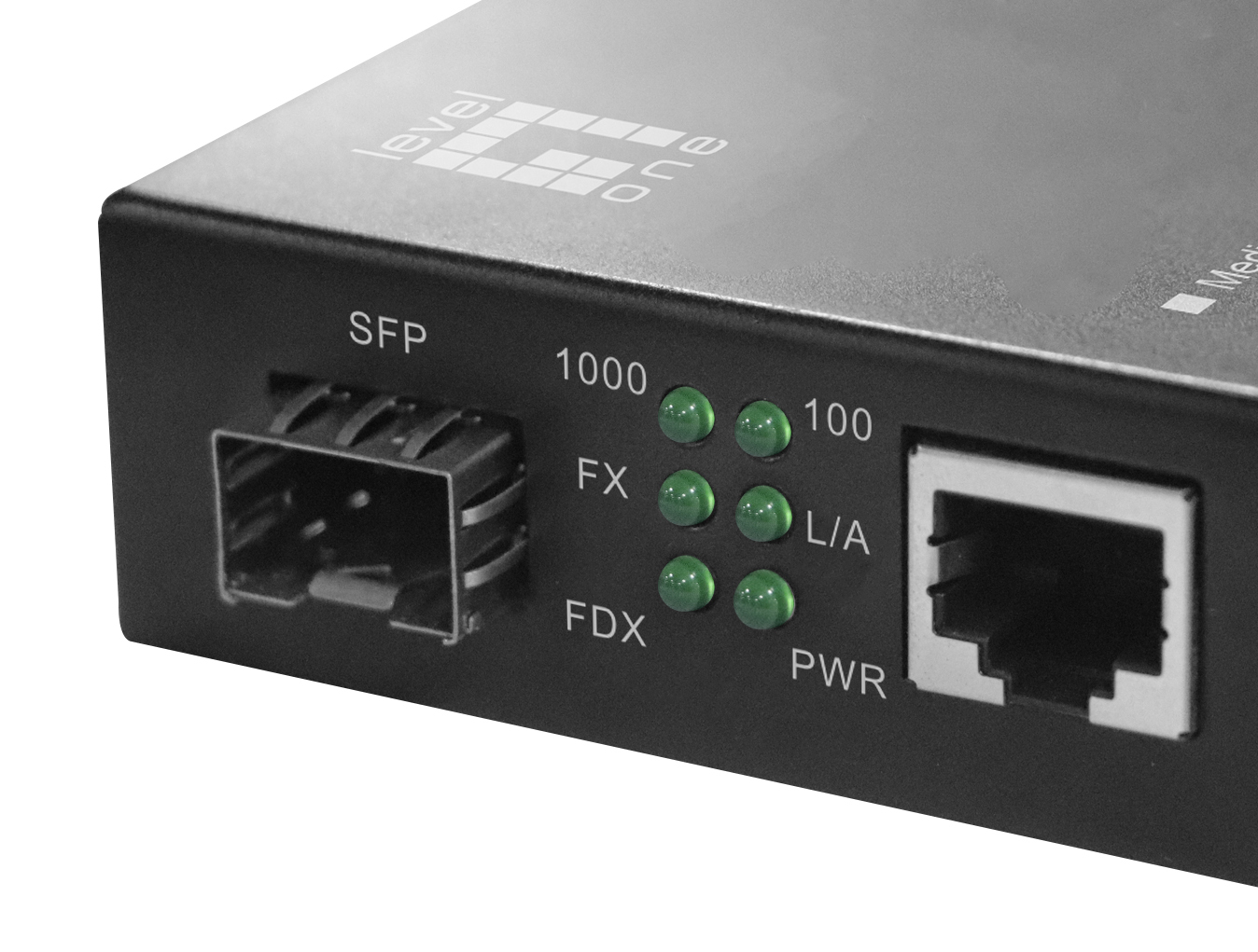 LevelOne Media Konverter RJ45->SFP GE            PoE PSE 30W