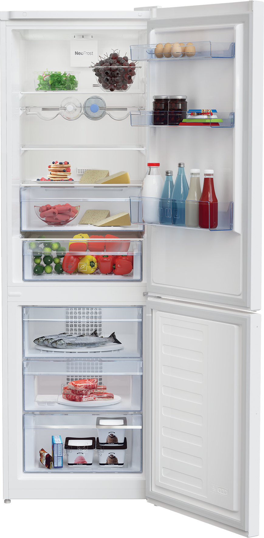 Beko RCNE366K40WN fridge-freezer Freestanding – image 3