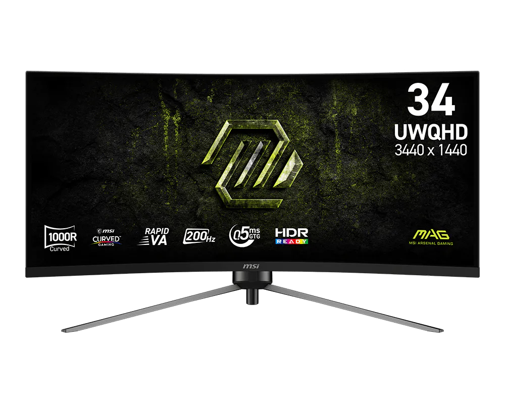 MSI MAG 345CQRF E20 34" 3440 x 1440 200 Hz VA Schwarz