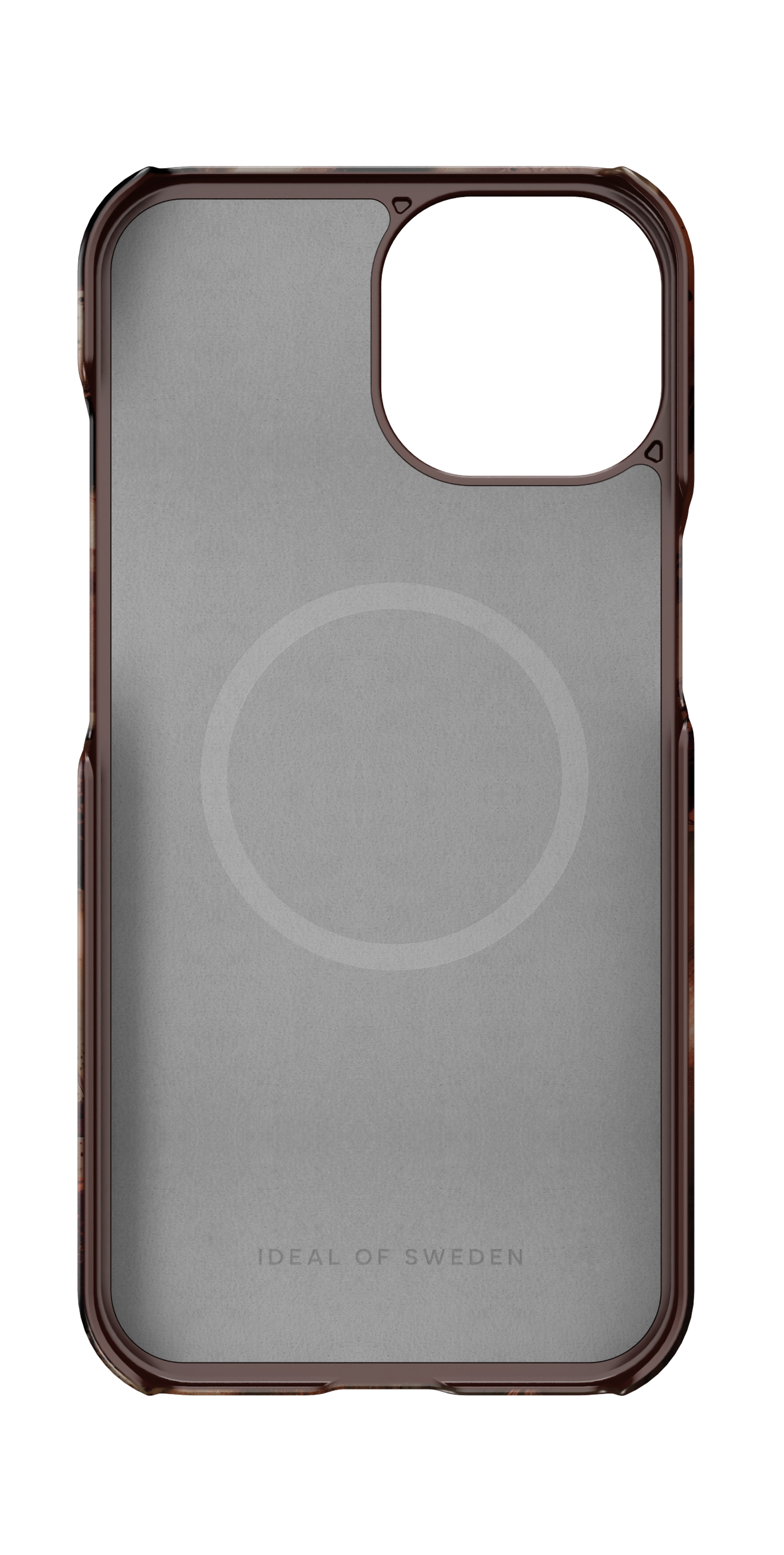 iDeal of Sweden Printed Case MagSafe iPhone 15 Dark Amber Marble