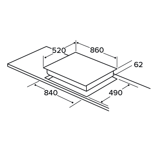 CDA HN9050FR hob Black – image 2