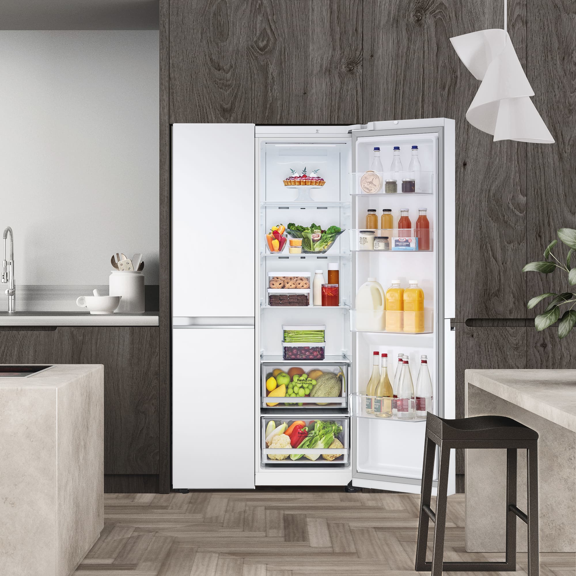 LG SIGNATURE GSBV70SWTM side-by-side refrigerator Freestanding – image 6