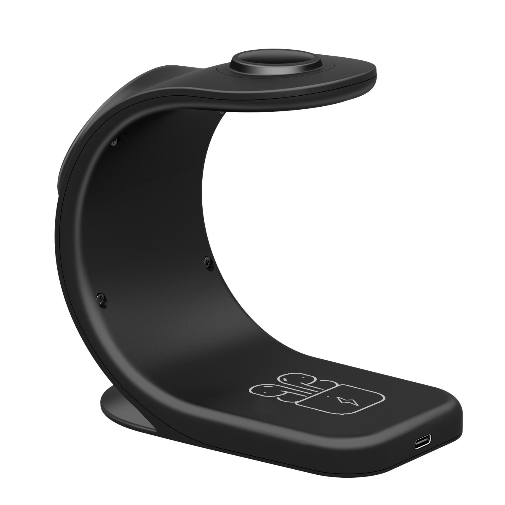 Celly MAGSTAND3IN1BK mobile device charger Smartphone Black USB Wireless charging Indoor – image 2