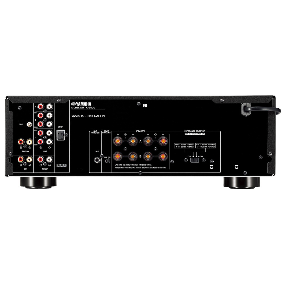 Yamaha A-S500 2.0 channels Home Black – image 3