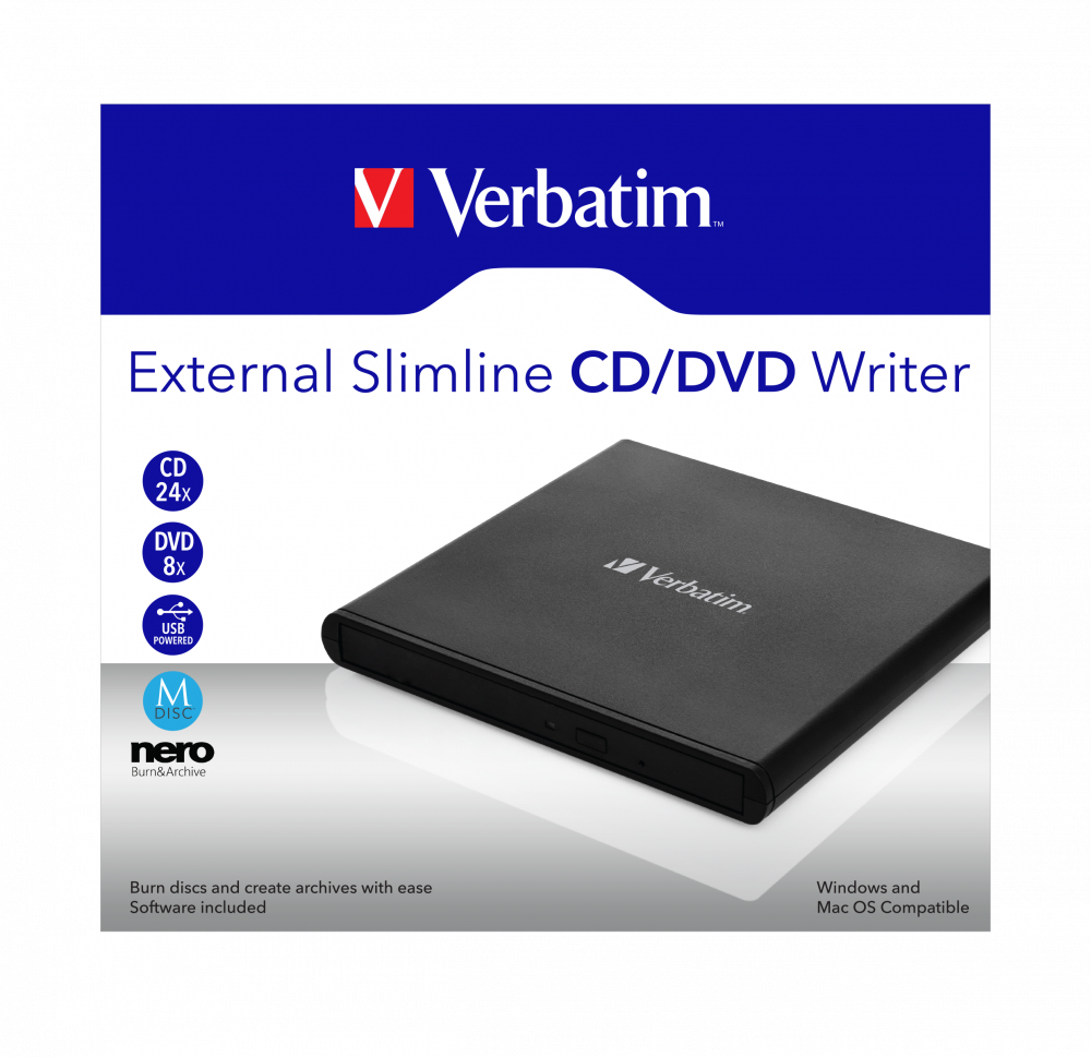 Verbatim External Slimline CD/DVD Writer – image 4