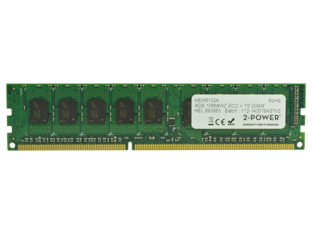 2-Power 4GB DDR3 1066MHz ECC + TS DIMM Memory