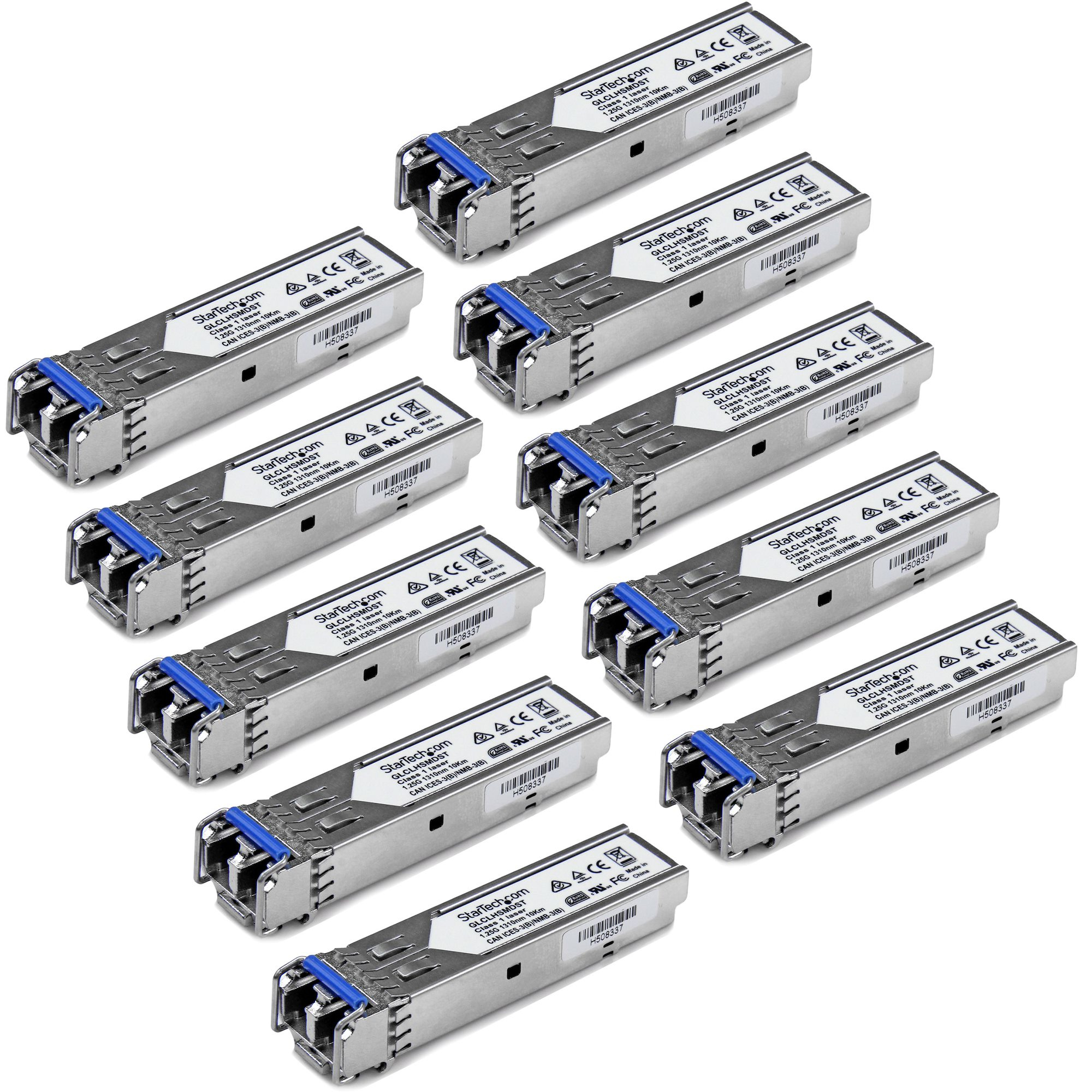 StarTech.com Cisco GLC-LH-SMD Compatible SFP Module (10 Pack) - 1000BASE-LX/LH - 1GbE Single Mode Fiber SMF Optic Transceiver - 1GE Gigabit Ethernet SFP - LC 10 – image 6